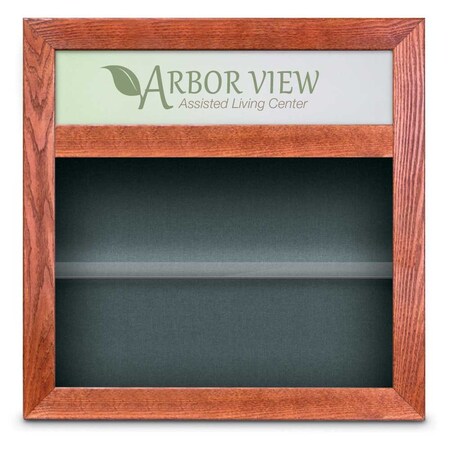 United Visual Products Outdoor Enclosed Combo Board, 42"x32", Bronze Frame/Grey & Cork UVCB4232ODBZ-GREY-CORK